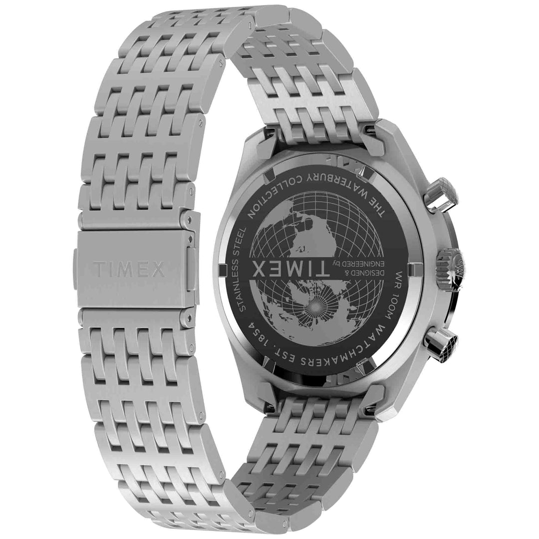 Timex Waterbury Traditional Chrono 41mm Blue SS | Watches.com