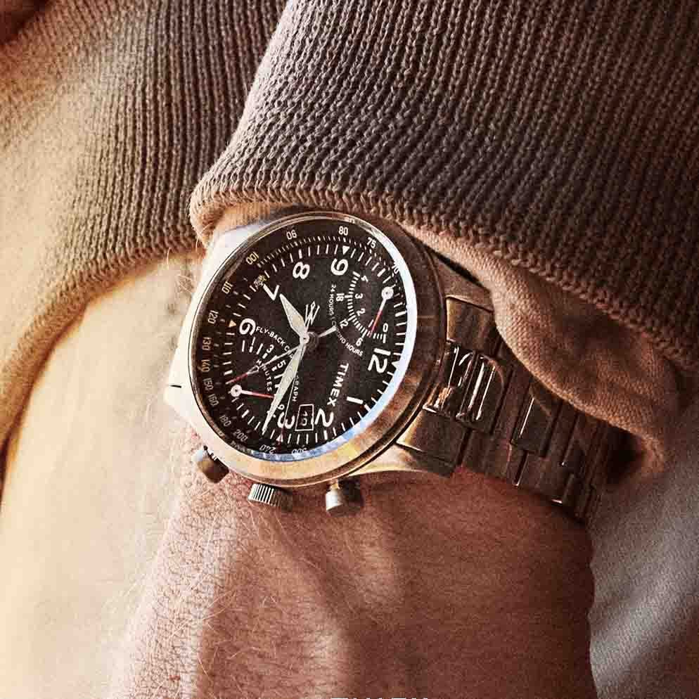Timex Waterbury Traditional Fly Back Chrono 43mm Black SS