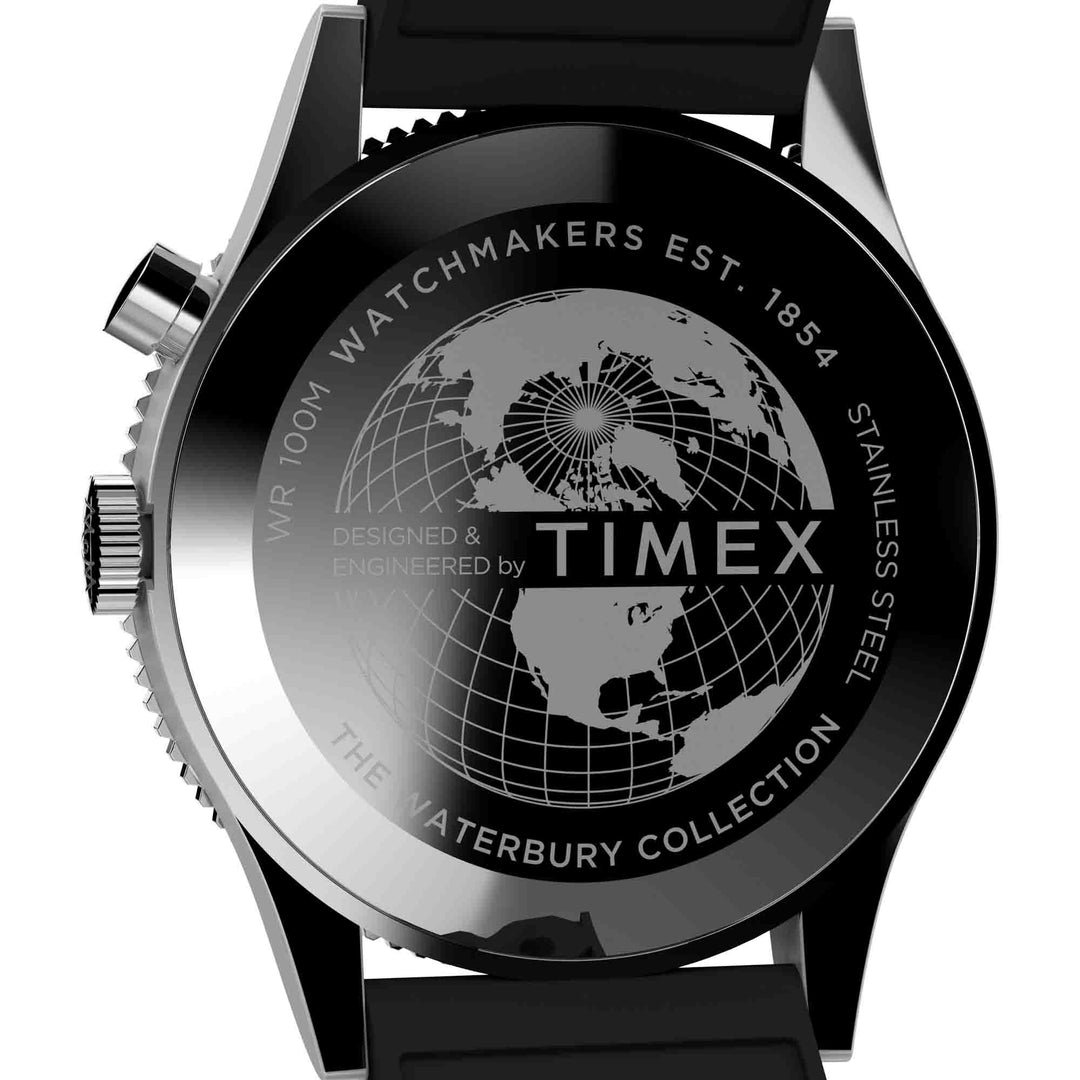 Timex Waterbury Traditional GMT 39mm Black Blue | Watches.com