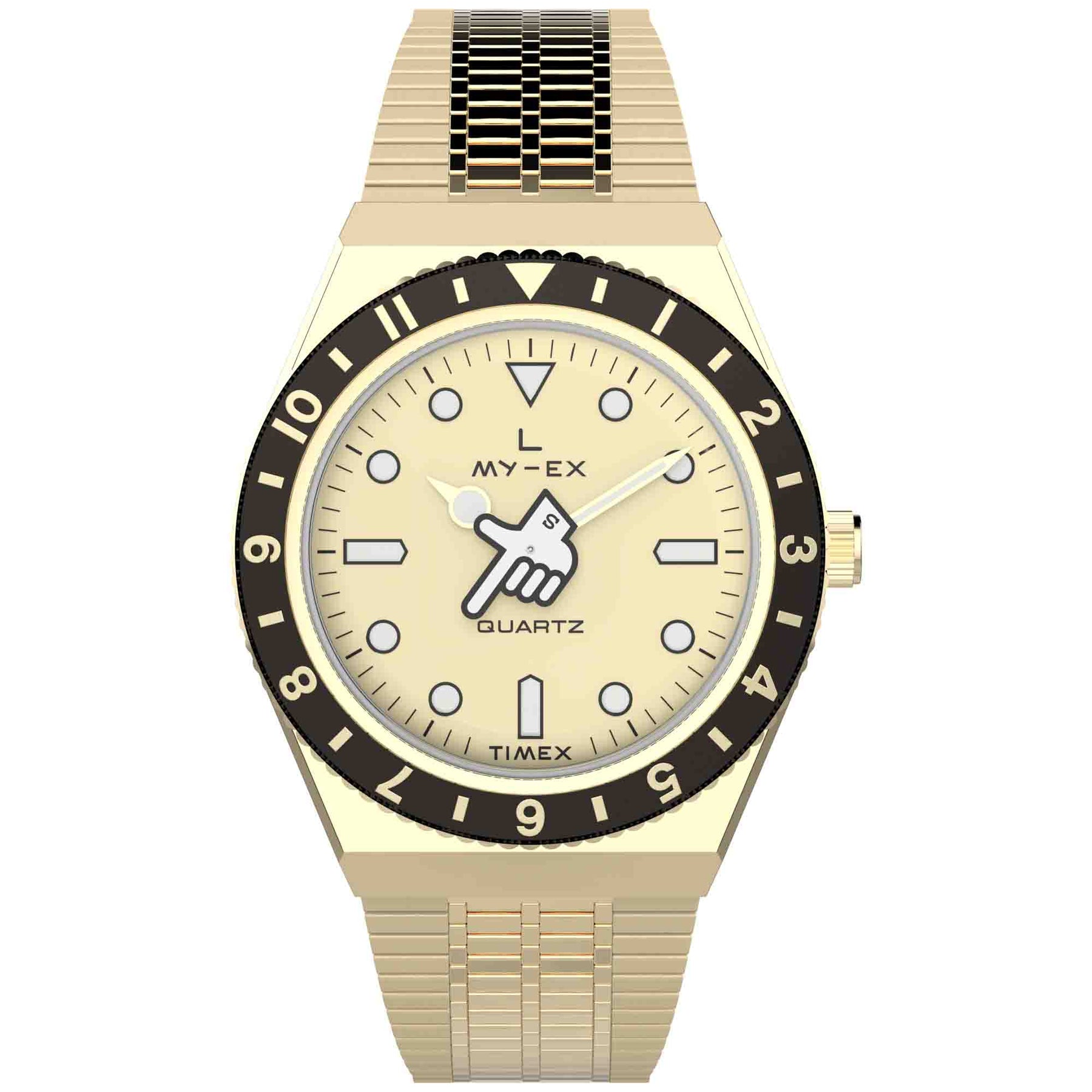Timex Q 38mm seconde/seconde/ Loser Gold SS | Watches.com