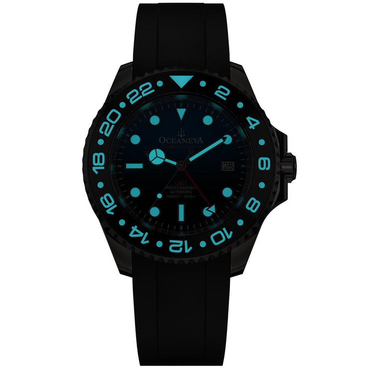 Oceaneva 6000m GMT Deep Marine Explorer VI Grade 5 Titanium Automatic Blue Black