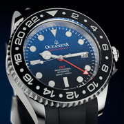 Oceaneva 6000m GMT Deep Marine Explorer VI Grade 5 Titanium Automatic Blue Black