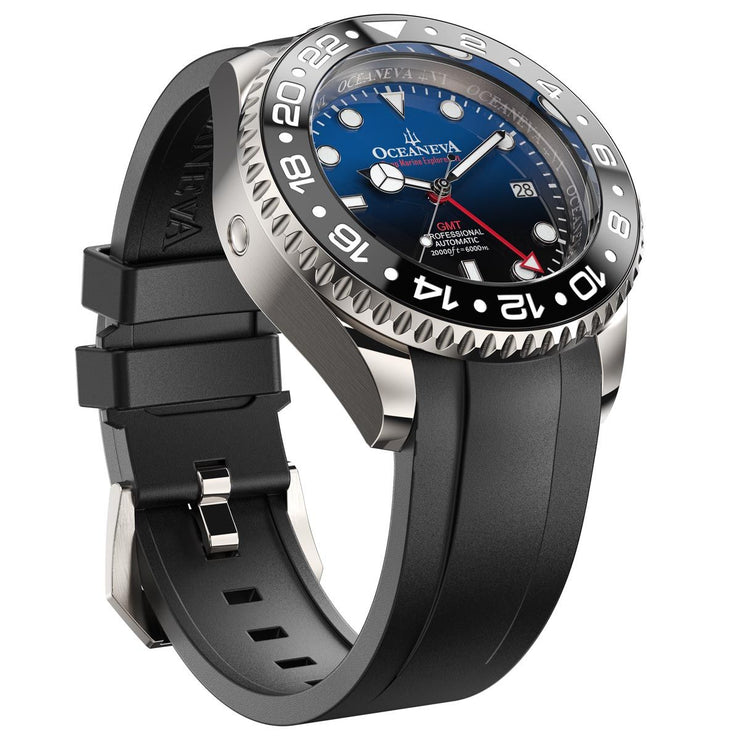 Oceaneva 6000m GMT Deep Marine Explorer VI Grade 5 Titanium Automatic Blue Black