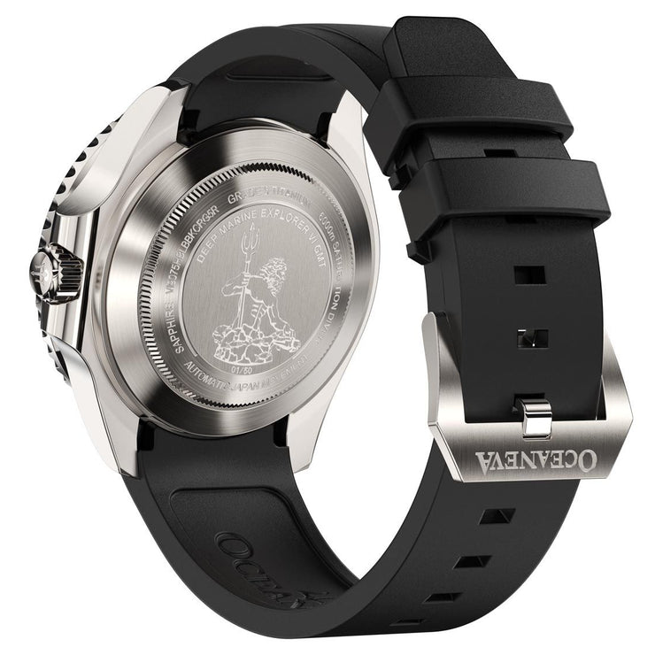 Oceaneva 6000m GMT Deep Marine Explorer VI Grade 5 Titanium Automatic Blue Black