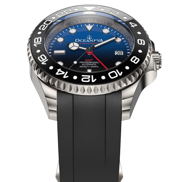 Oceaneva 6000m GMT Deep Marine Explorer VI Grade 5 Titanium Automatic Blue Black