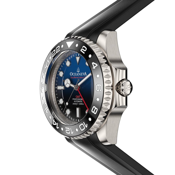 Oceaneva 6000m GMT Deep Marine Explorer VI Grade 5 Titanium Automatic Blue Black