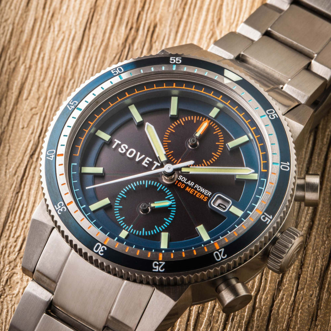 Tsovet SLR FW42 Solar Power Chronograph Blue – Watches.com