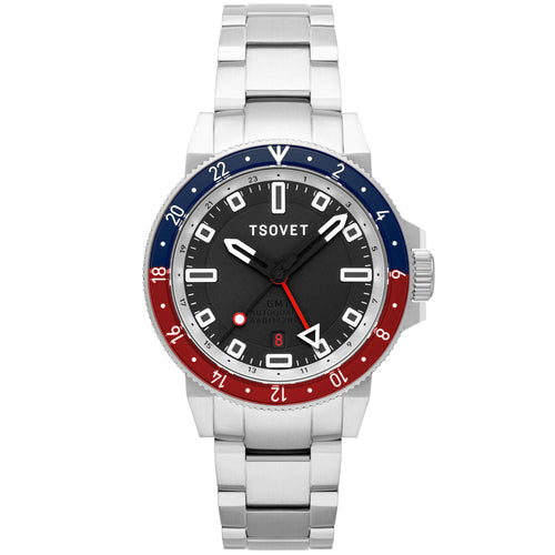 Tsovet SMT-DW42 GMT Hybrid Kinematic Automatic Blue Red – Watches.com