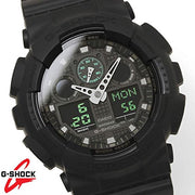 G-Shock GA-100MB Classic X-Large Digital Matte Black Green