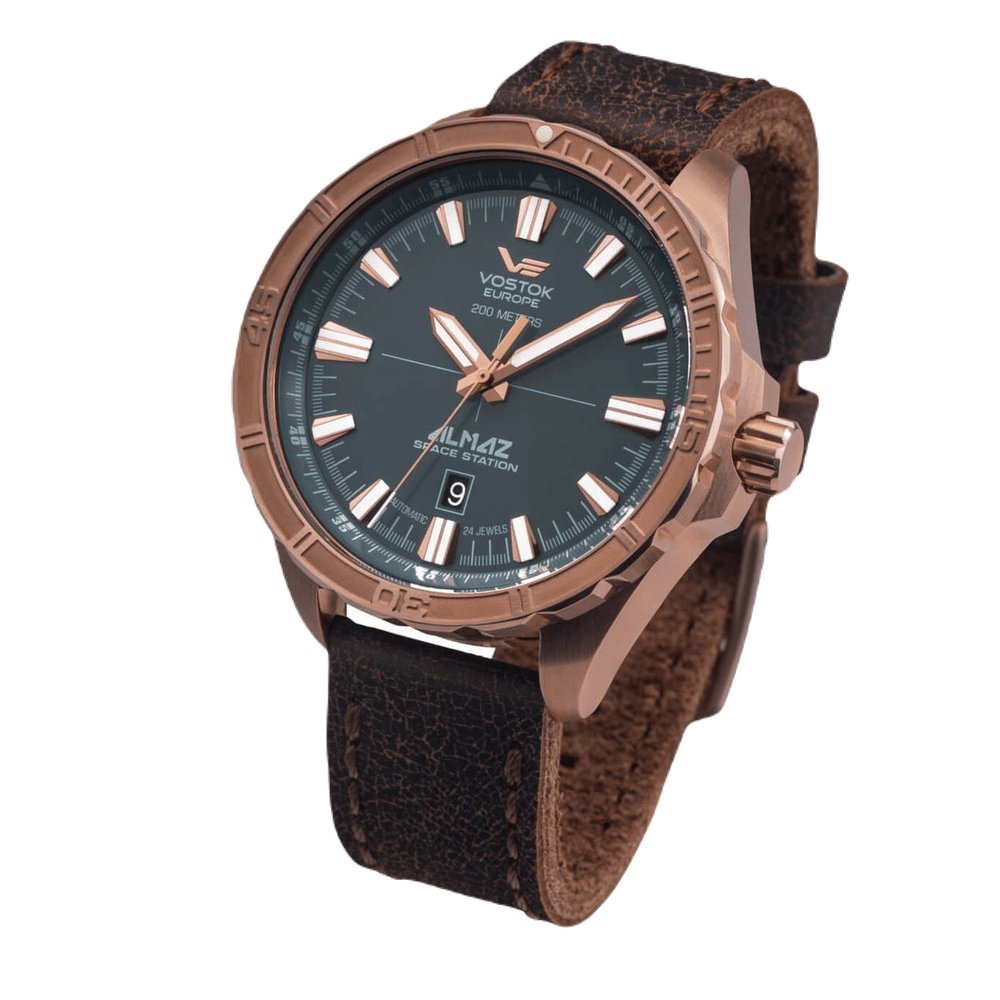 Vostok Europe Almaz Automatic Green Bronze – Watches.com