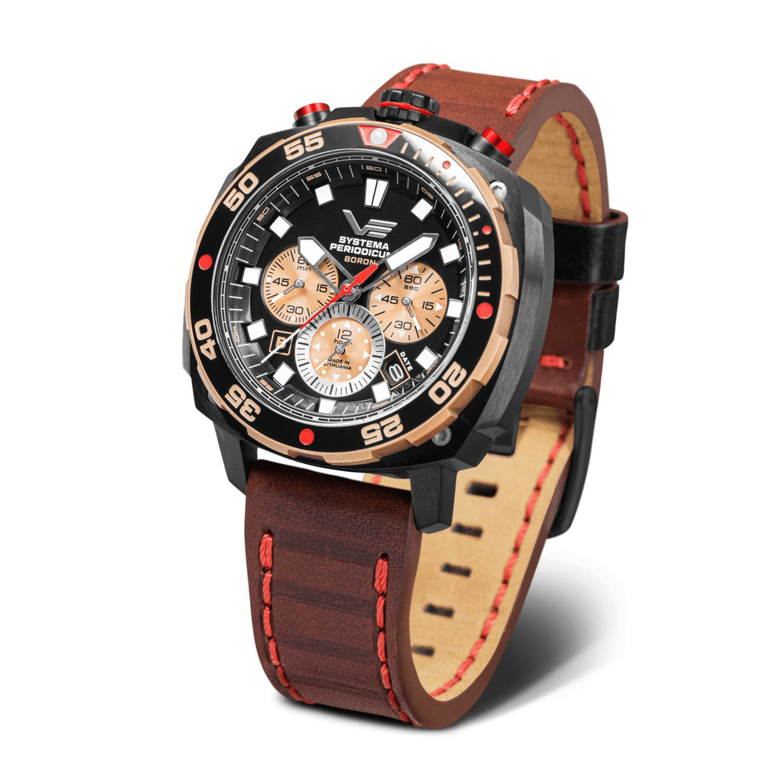 Vostok Europe Systema Periodicum Chronograph Black Brown | Watches.com