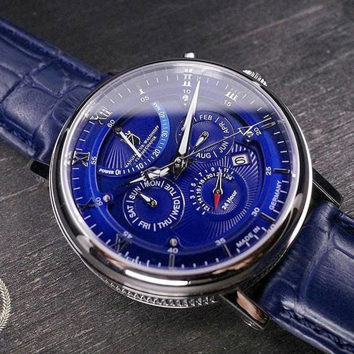 Manufaktur Waldhoff Multimatic Automatic Royal Blue angled shot picture