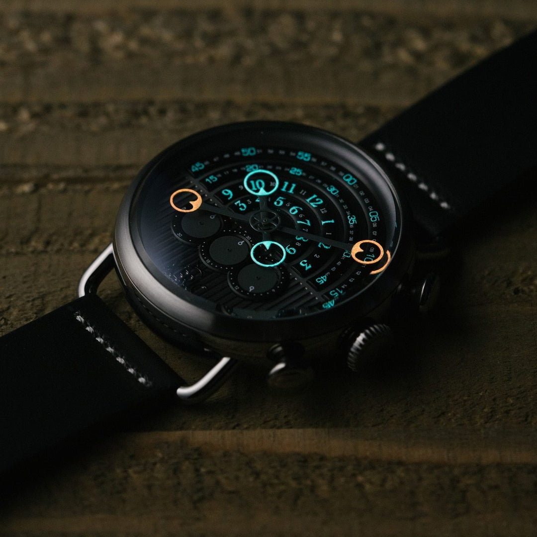 Xeric Halograph Chrono Sapphire Gunmetal Red | Watches.com