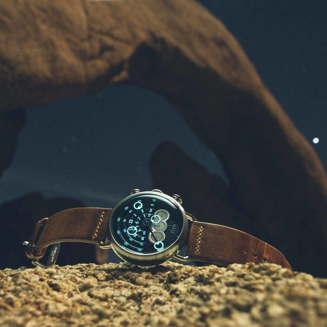 Xeric Halograph Chrono Sapphire Silver Navy | Watches.com