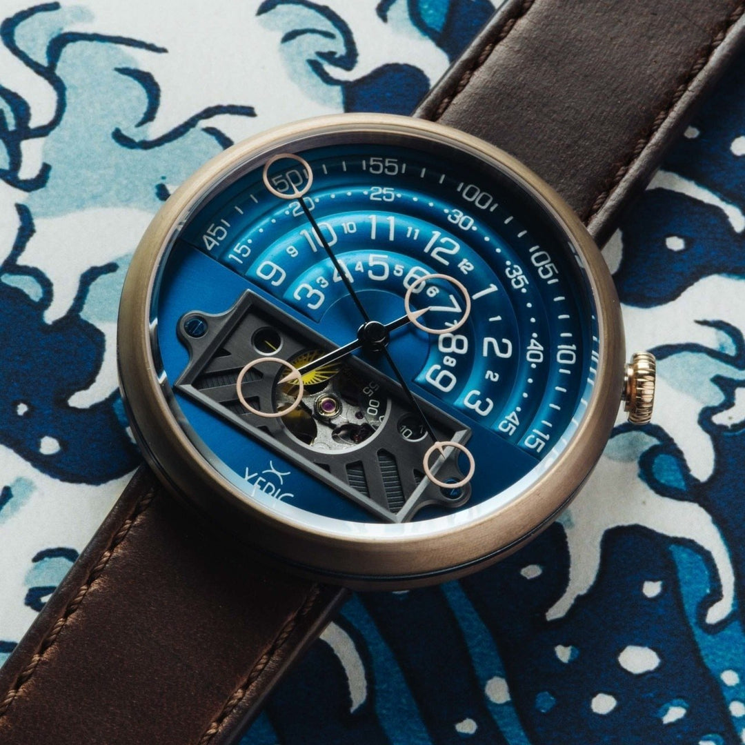 Xeric Halograph II Automatic Bronze Blue Limited Edition | Watches.com