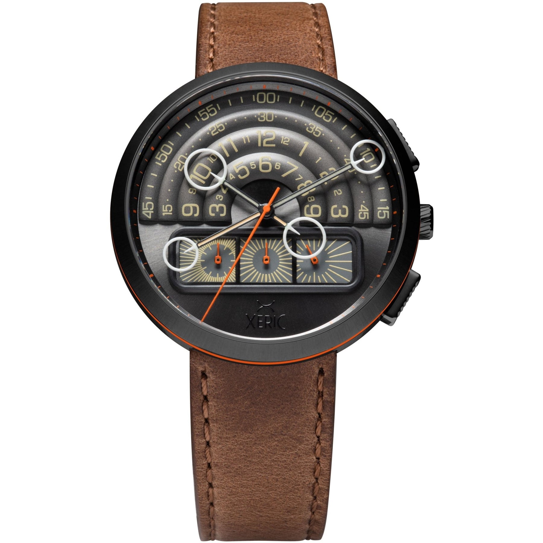 Xeric Halograph II Chrono Gunmetal Brown | Xeric.com – Watches.com