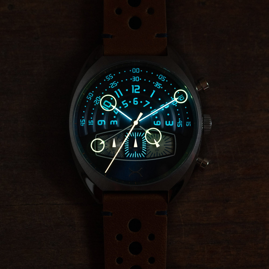 Xeric Halograph III Chrono Blue Tan | Xeric.com – Watches.com