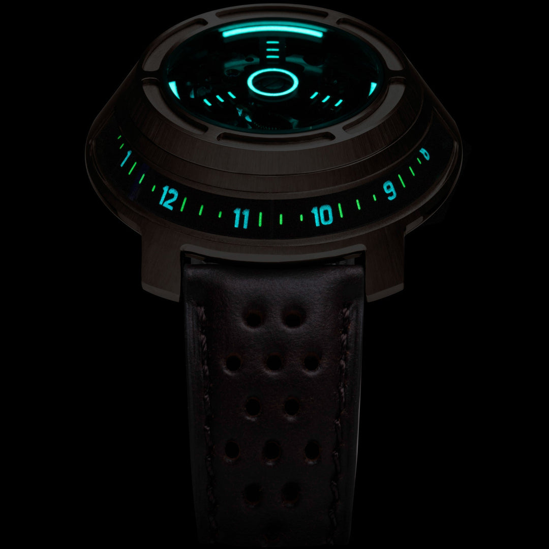 ヒデ Edox CO-1 Carbon Chronograph Green Quartz 10242-TIN-VIN