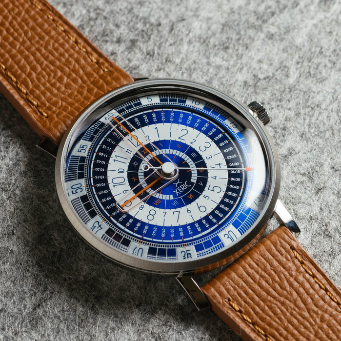 Xeric Omnigraph Automatic Blue Limited Edition angled shot picture