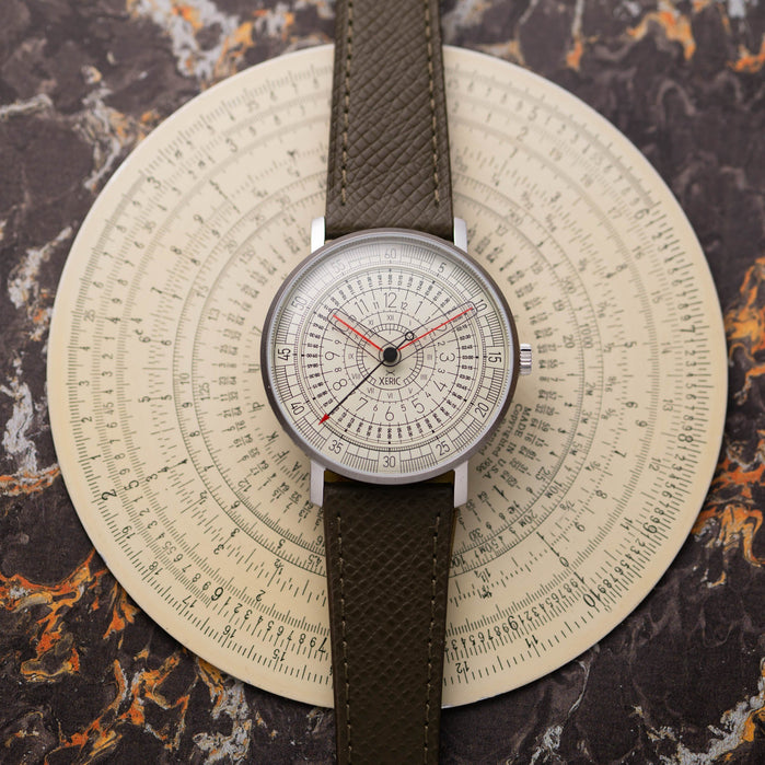 Xeric Omnigraph Automatic Cream Limited Edition angled shot picture