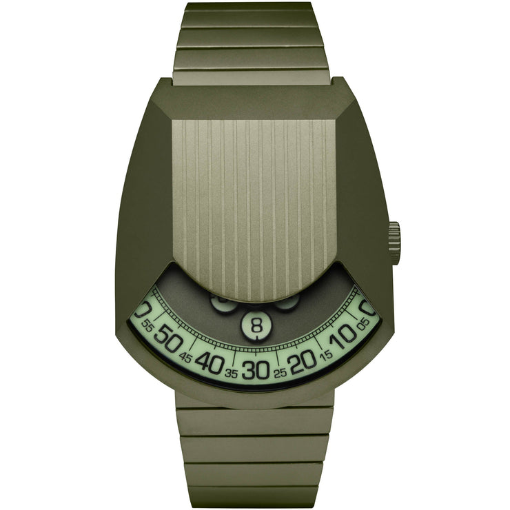 Retronaut Automatic Wandering Hour Matte Green | Xeric.com – Watches.com