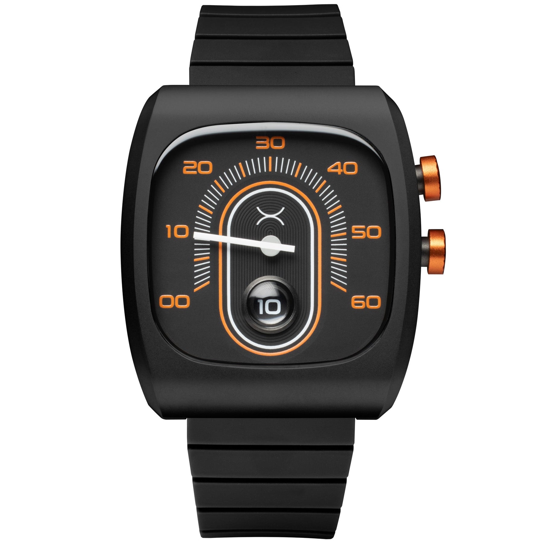 Retroscope Jump Hour Black Orange | Xeric.com – Watches.com