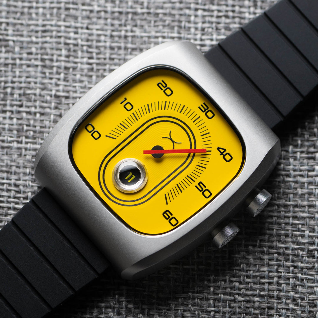 Xeric Retroscope Jump Hour Caution Yellow | Watches.com