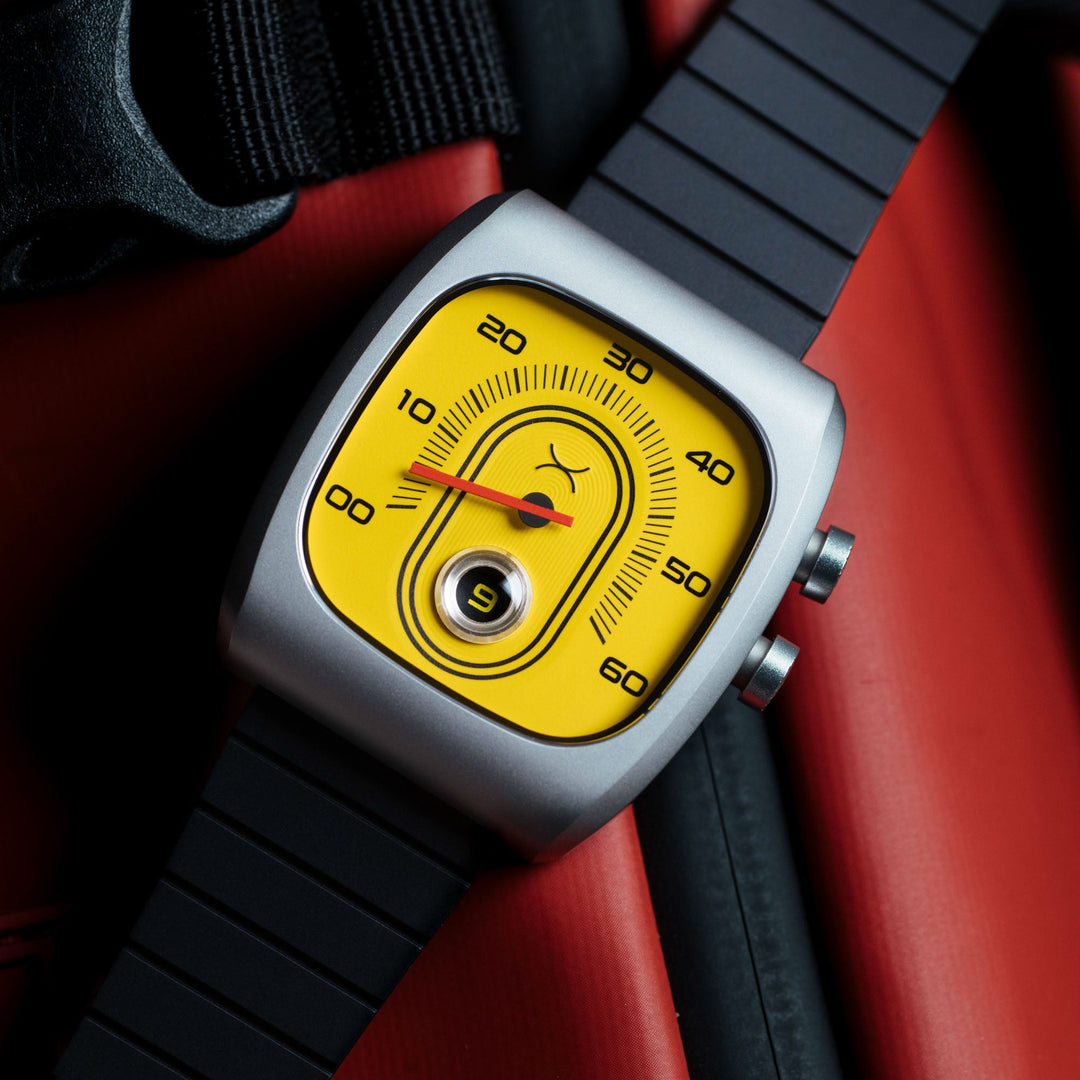 Xeric Retroscope Jump Hour Caution Yellow | Watches.com