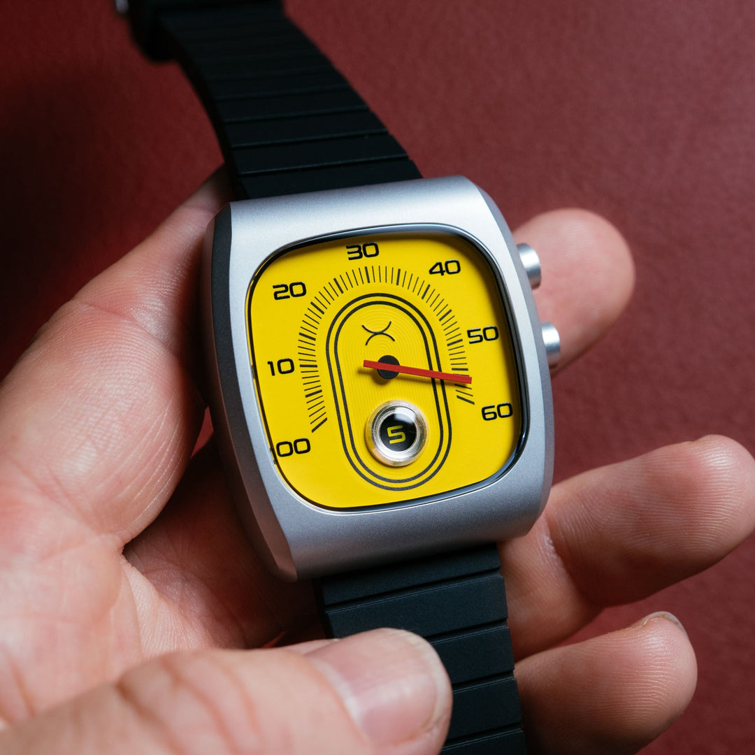 Xeric Retroscope Jump Hour Caution Yellow | Watches.com