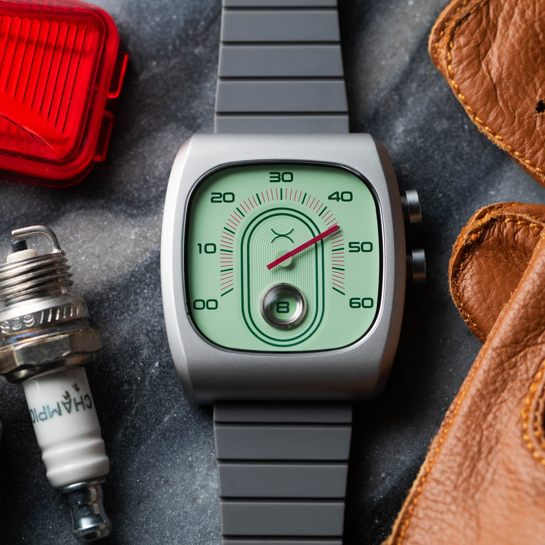 Xeric Retroscope Jump Hour Mint Ruby | Watches.com