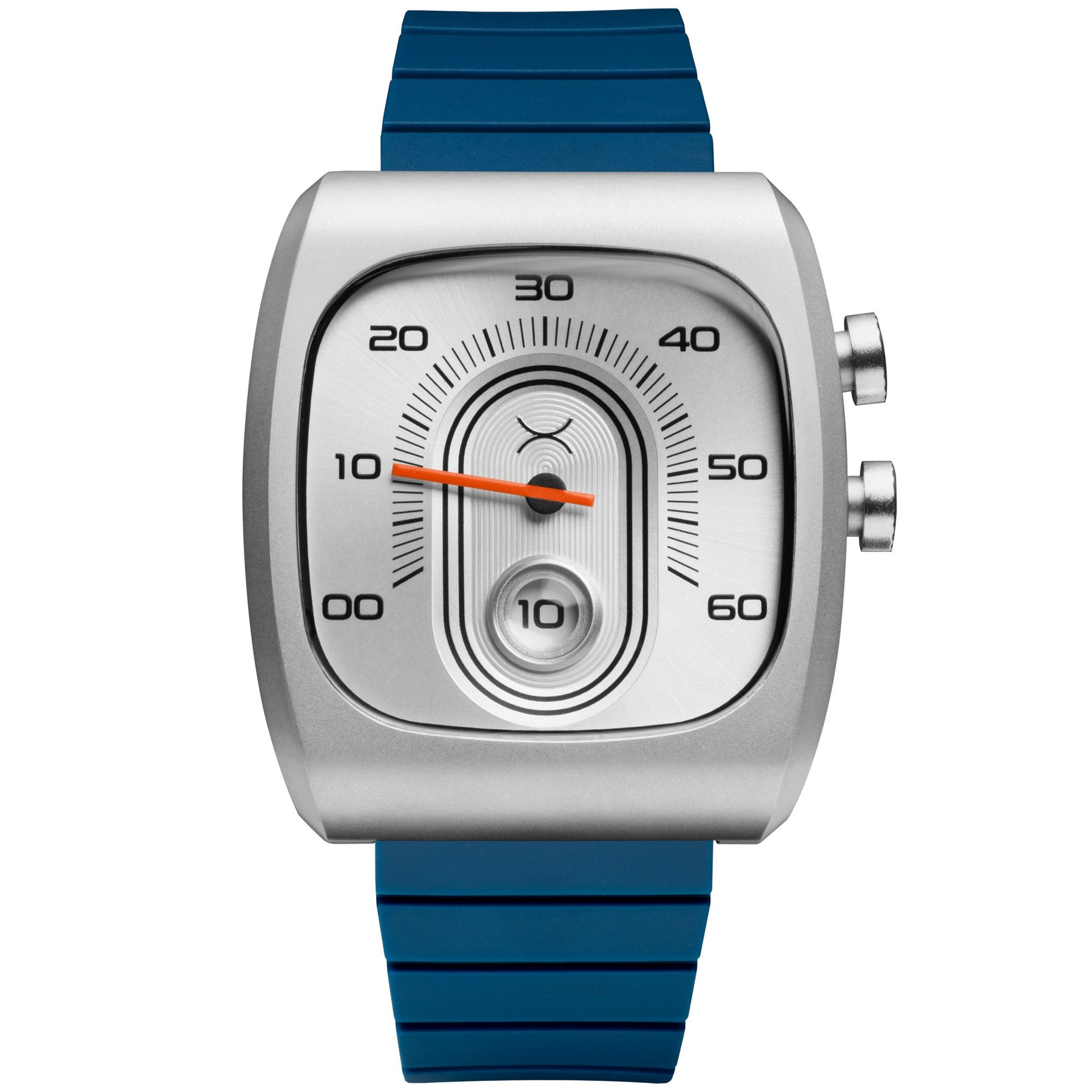 Retroscope Jump Hour Silver Blue | Xeric.com – Watches.com