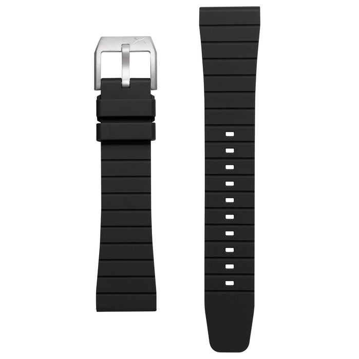 Xeric 22mm Retro Rubber Black Strap angled shot picture