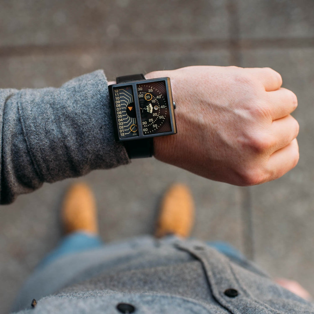 Xeric Soloscope II Automatic Gunmetal Orange | Watches.com