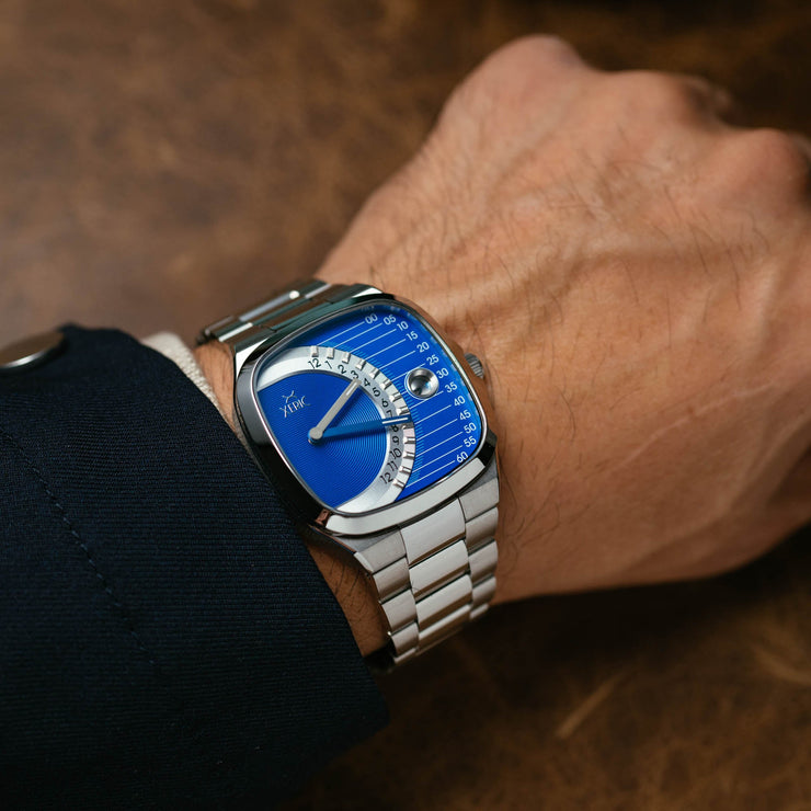 Timeline Retrograde Automatic Blue | Xeric.com – Watches.com