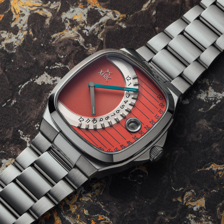 Timeline Retrograde Automatic Salmon | Xeric.com – Watches.com