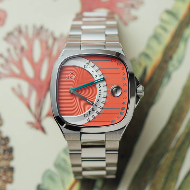 Timeline Retrograde Automatic Salmon | Xeric.com – Watches.com
