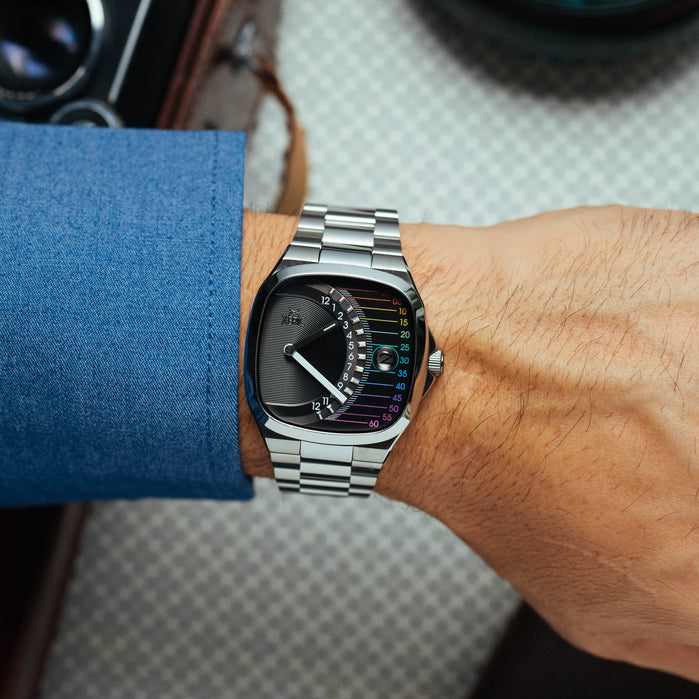 Xeric Timeline Retrograde Automatic Prism angled shot picture