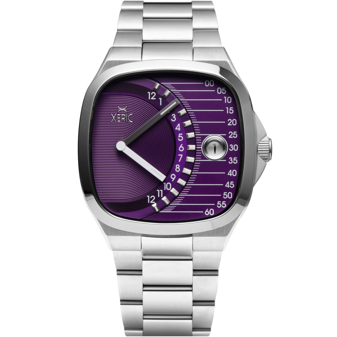 Timeline Retrograde Automatic Purple | Xeric.com – Watches.com