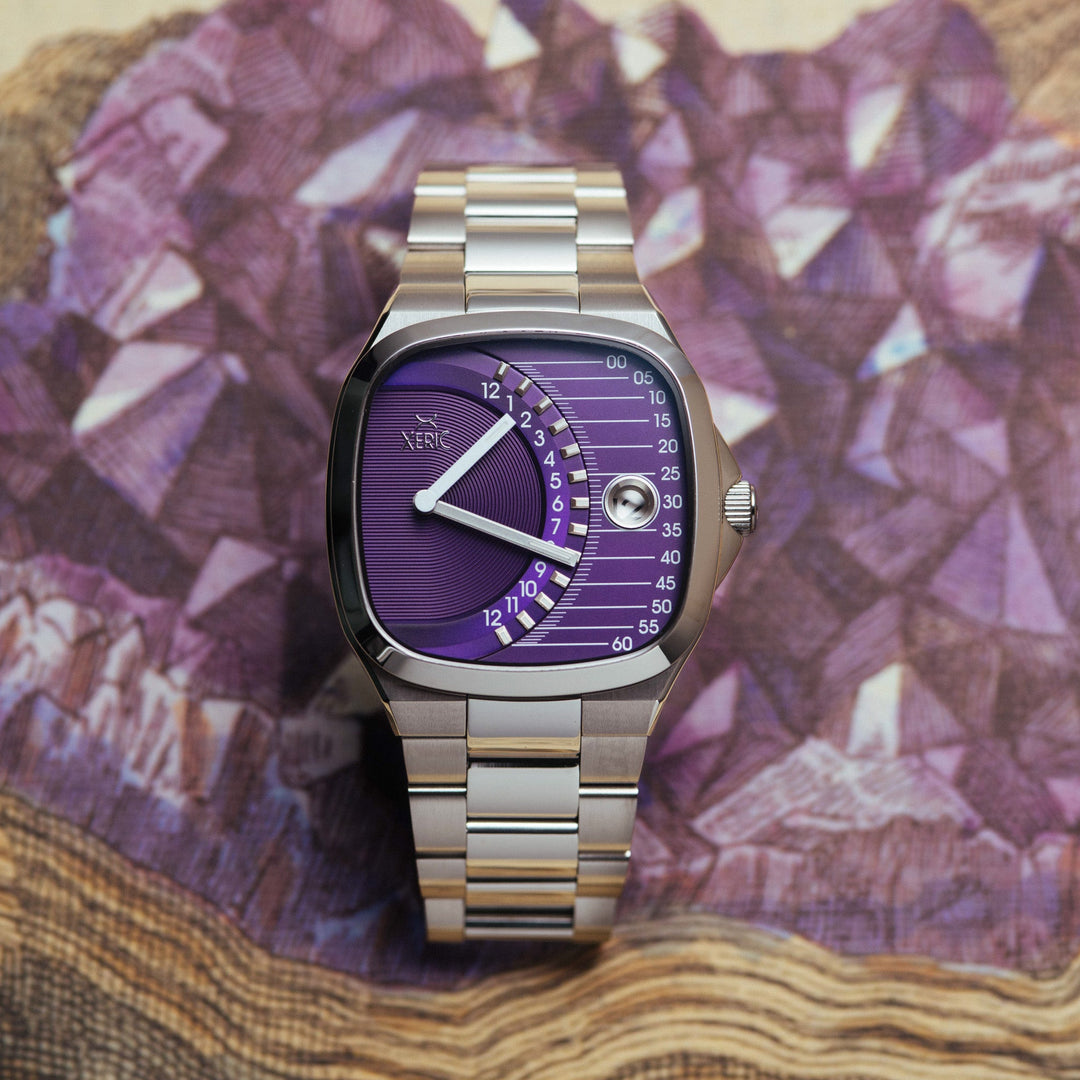 Timeline Retrograde Automatic Purple | Xeric.com – Watches.com