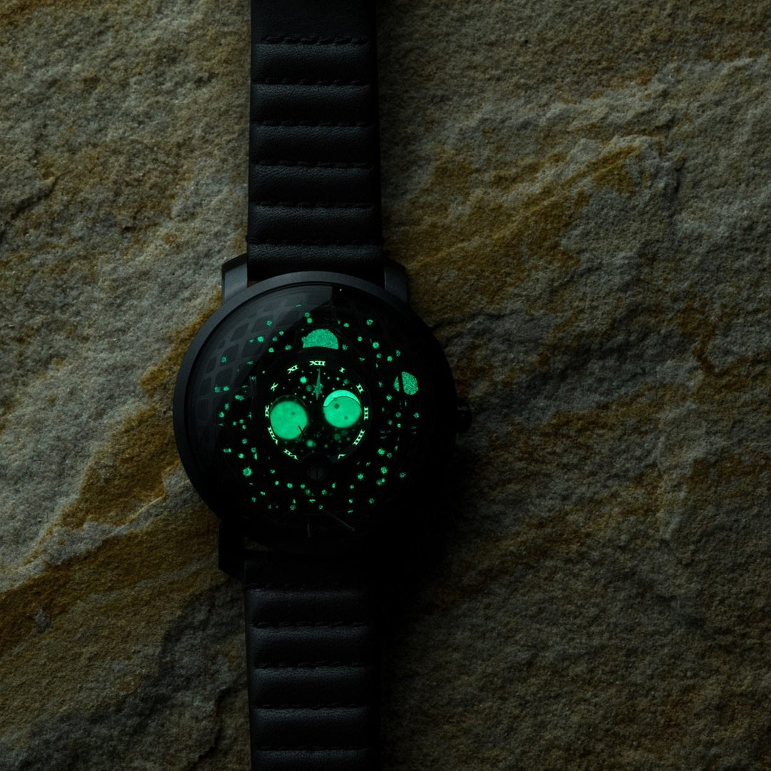 Xeric Trappist-1 American Moonphase All Black | Watches.com