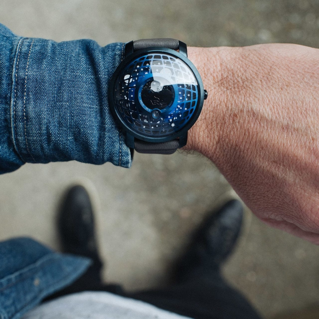 Xeric Trappist-1 American Moonphase Blue Gray | Watches.com