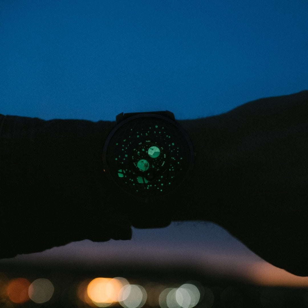 Xeric Trappist-1 American Moonphase Brass Green | Watches.com