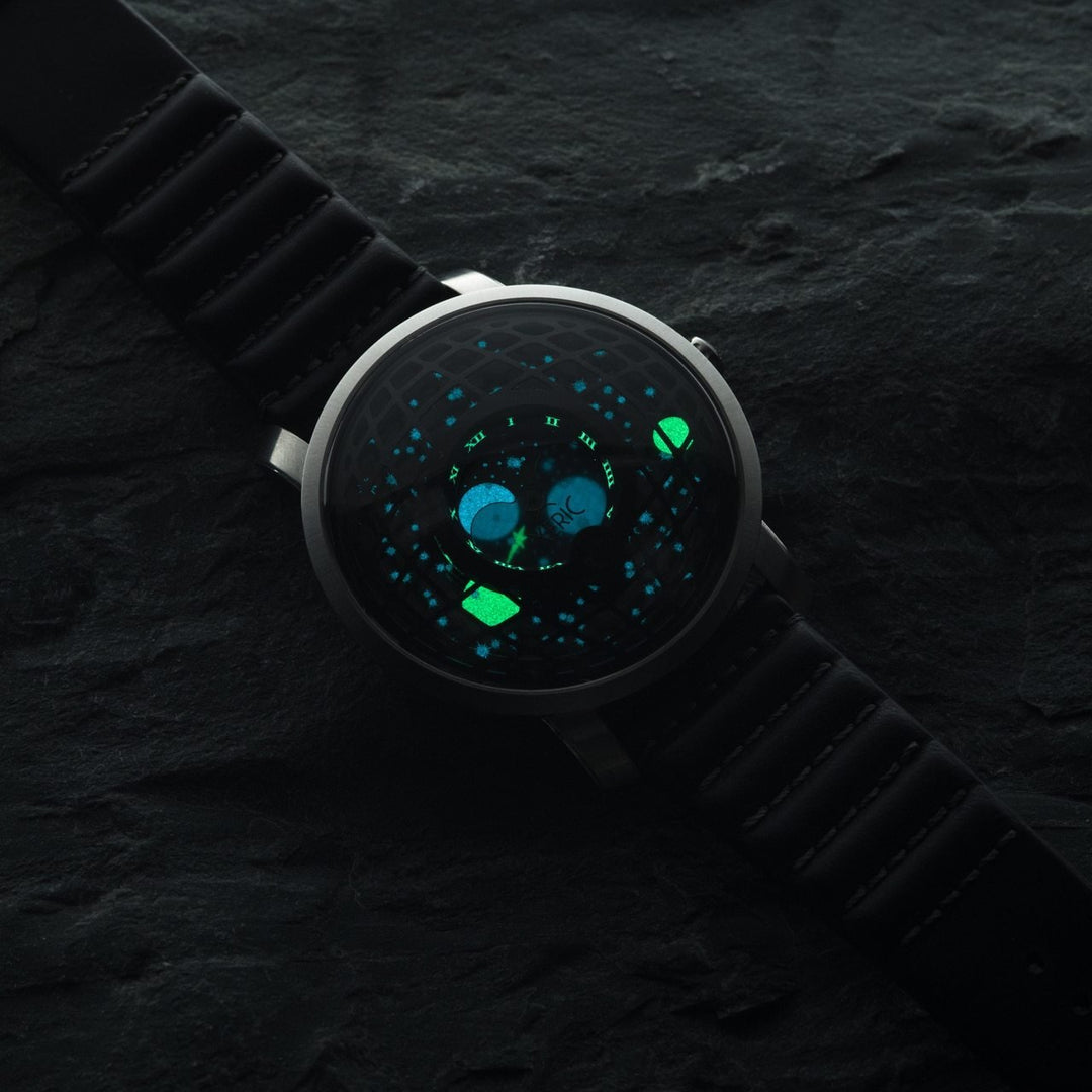 Xeric Trappist-1 American Moonphase Silver Black | Watches.com