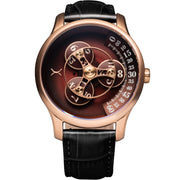 Xeric Triptych Automatic Wandering Hour Rose Gold Wine