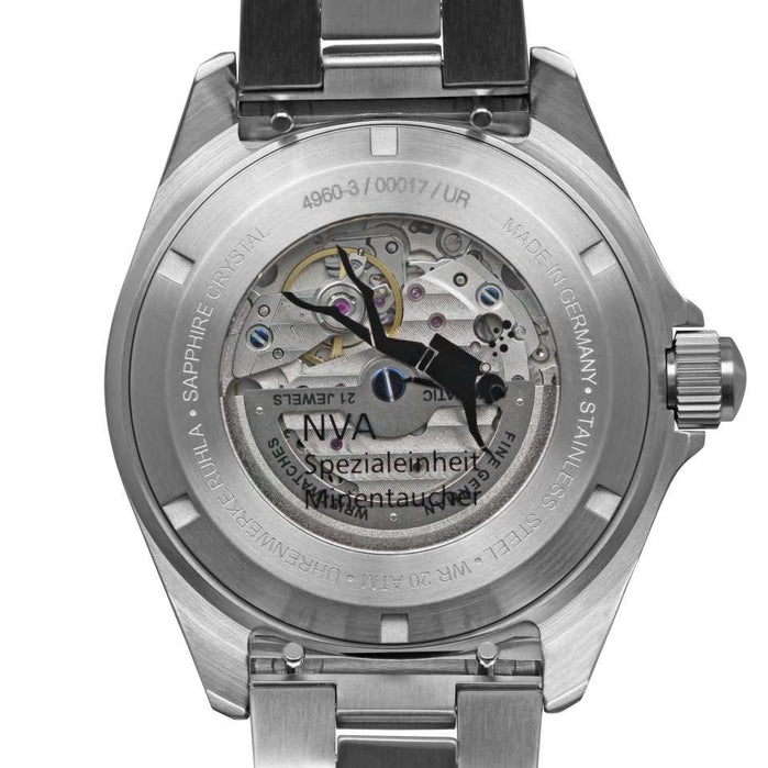 Ruhla NVA Kommando Minentaucher Automatic Blue angled shot picture