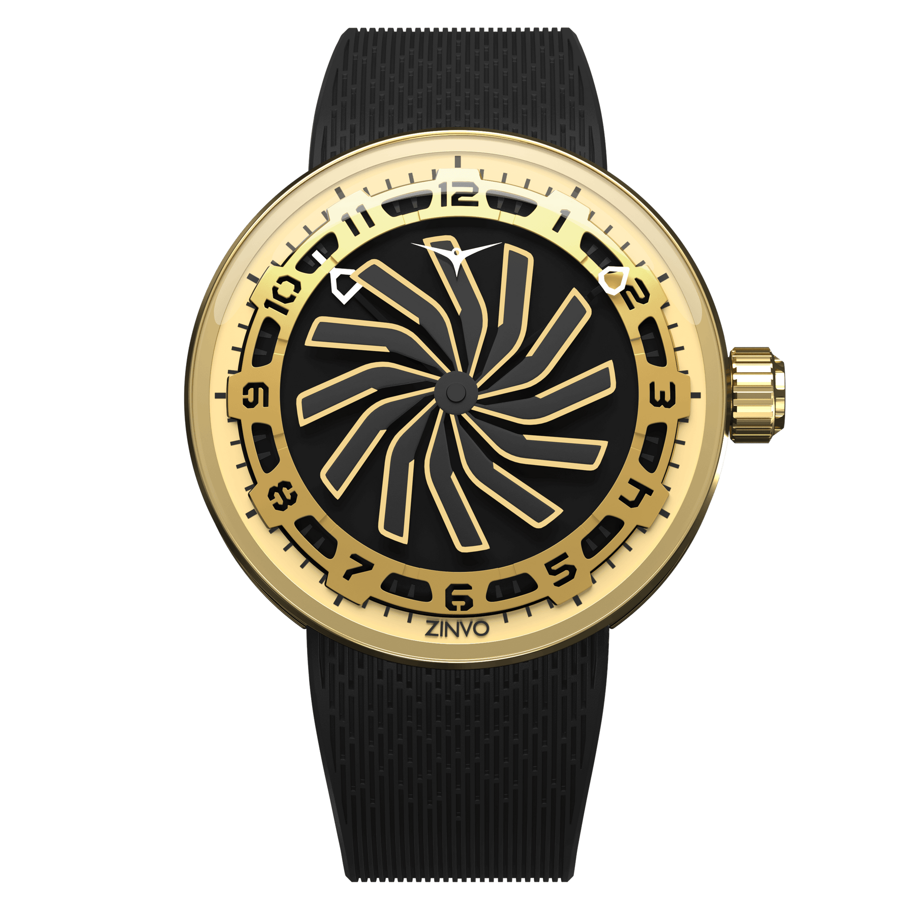 自動巻 稼働品 ZINVO BLADE メンズ腕時計 二針デイト 社外品竜頭 Zinvo Blade II Automatic 12K | Watches.com