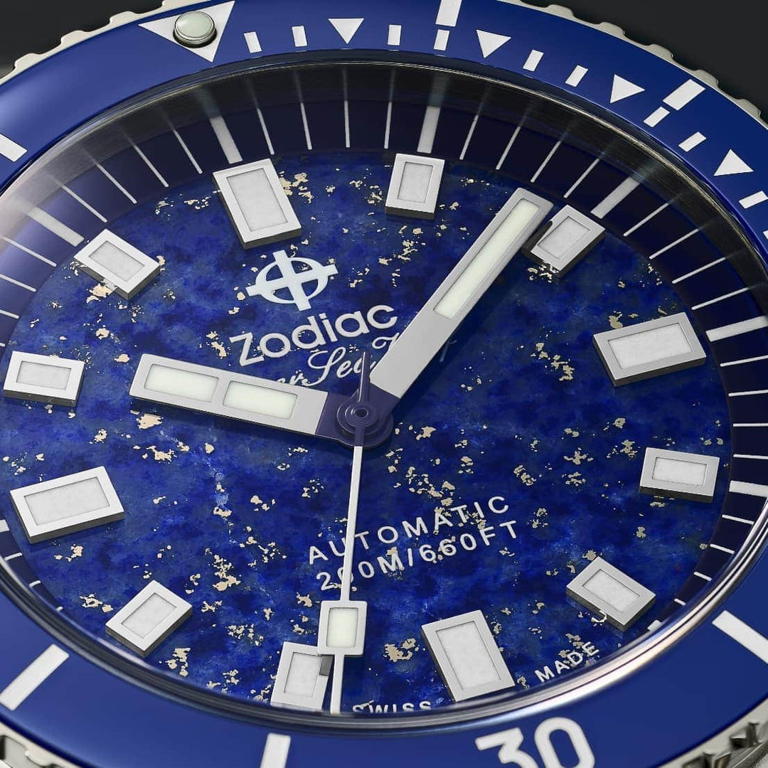 Zodiac Orologi Diver's Zodiac Super Sea Wolf Compression Diver Automatic Lapis Lazuli SS