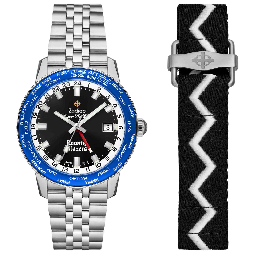 Zodiac x Rowing Blazers ZO9414 Super Sea Wolf Automatic GMT Black
