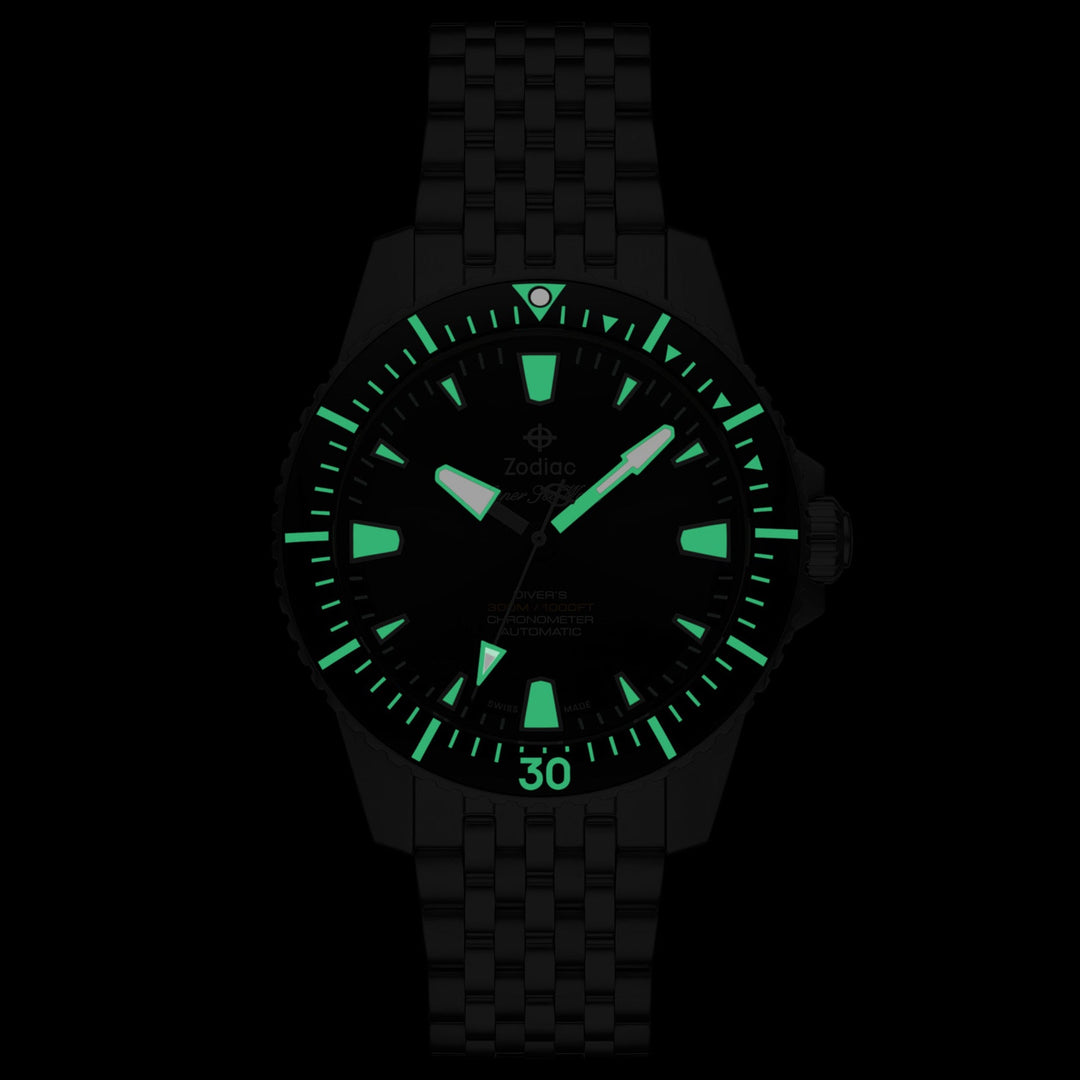 Zodiac ZO3552 Super Sea Wolf Pro-Diver Automatic SS All Black