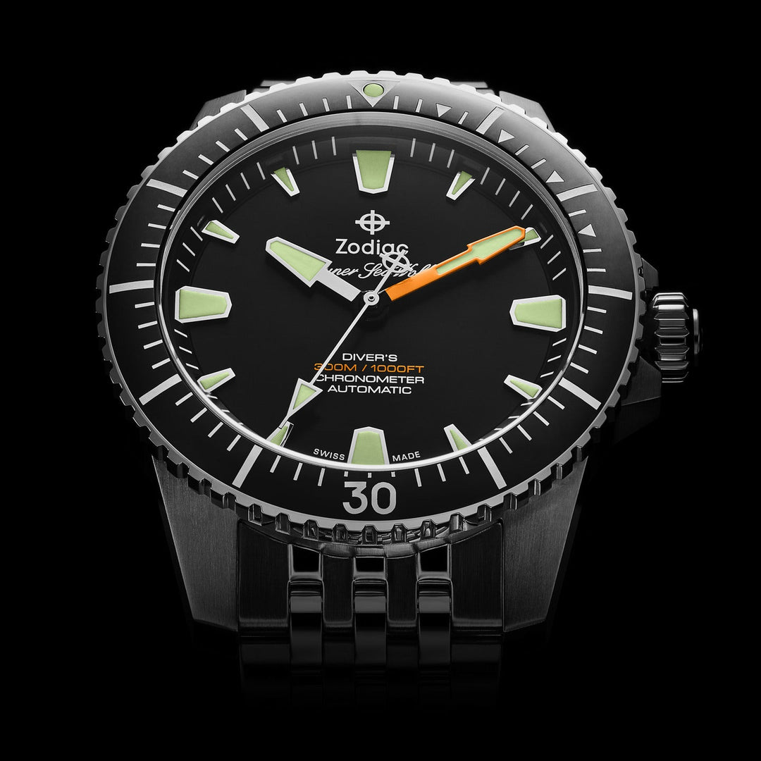 Zodiac ZO3552 Super Sea Wolf Pro-Diver Automatic SS All Black